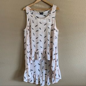 Torrid Ruffle Feather Hi-Low Tank Blouse Size 1